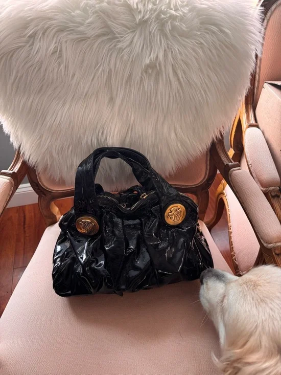 Gucci Hysteria Black Patent Leather Hobo Bag - Picture 4 of 4